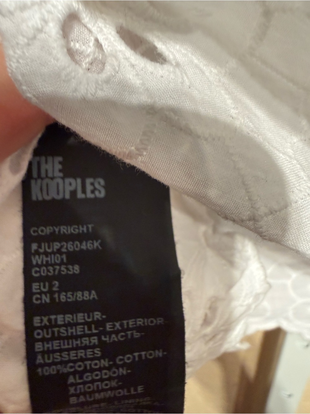 The Kooples White Eyelet Skirt women’s size 6 $175 retail - Picture 7 of 7
